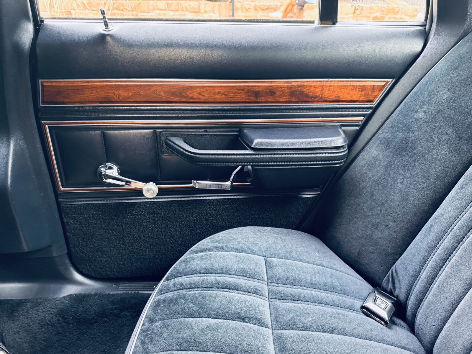 Rear door panel and velour back seat